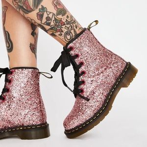 black glitter dr martens size 5